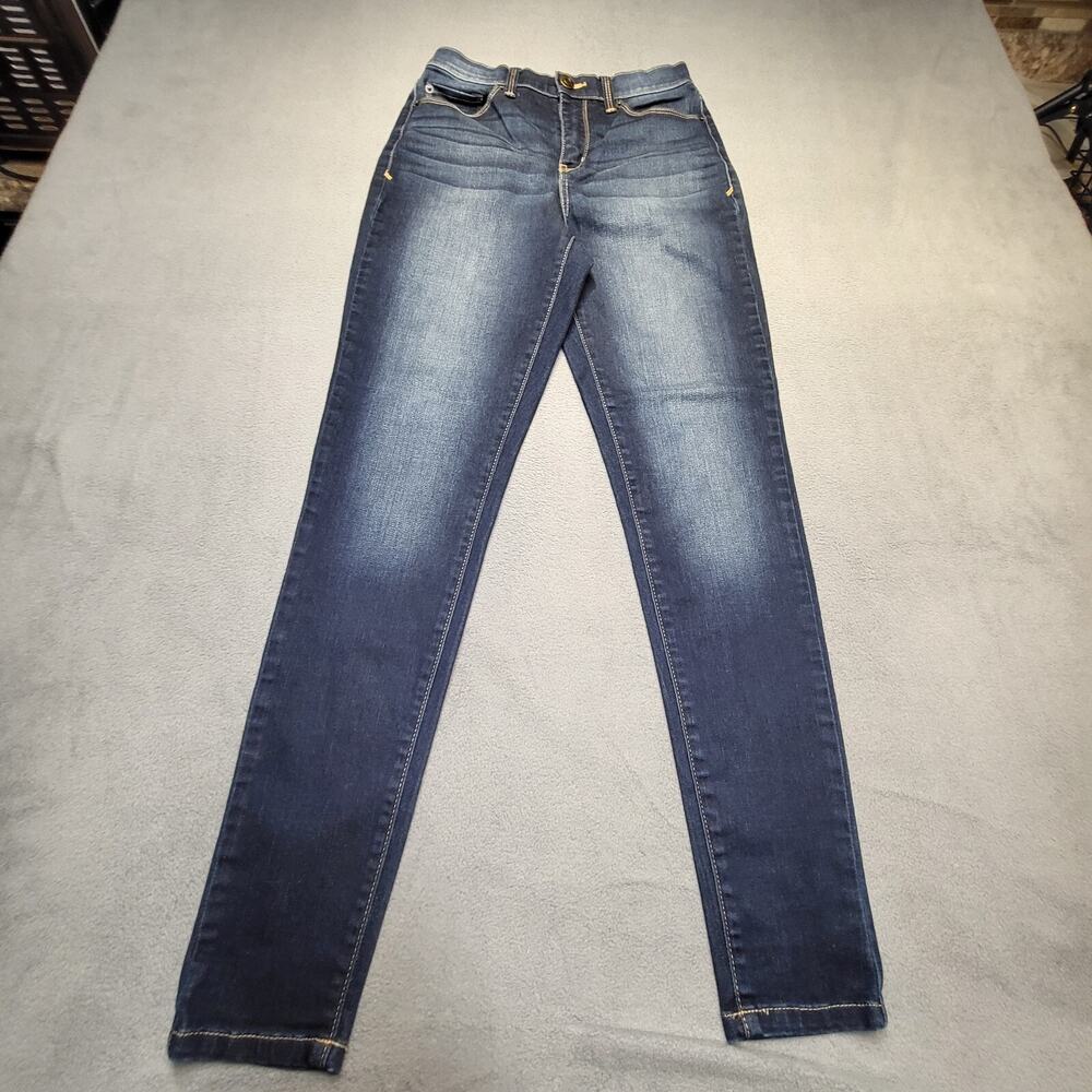 Mudd Jeans Juniors 7 Blue High Rise Skinny Jegging Stretch Denim Distressed